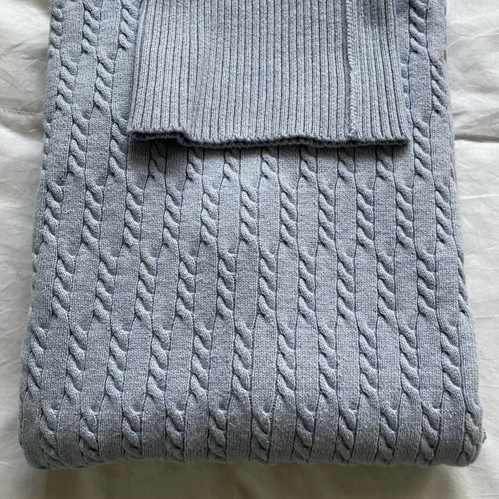 Beautiful blue cable knit turtleneck- like new!